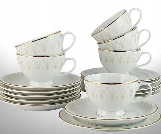 IRYDA GOLD Porcelánový servis/čajová/kávová souprava 6os./ 12 ks Bogucice Kód výrobce 5903517108052