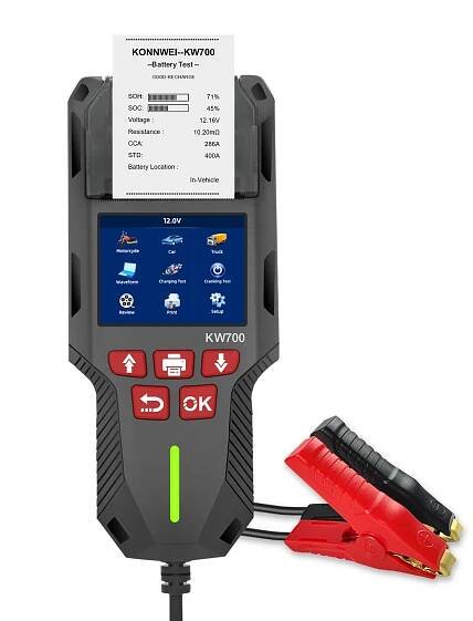 KONNWEI KW700 Professional 12V 24V Car Battery Tester Built With Printer