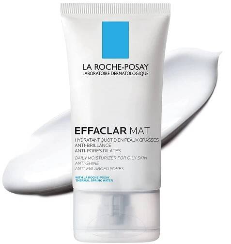 La Roche-Posay Effaclar Mat Oil-Free Mattifying Moisturizer for Face, Facial Moisturizer For Oily Skin, to Reduce Oil and Minimize Pores, Moisturizing Shine