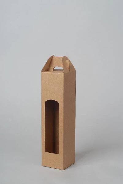 Krabice na 1 láhev 80 x 80 x 345 mm, přírodní