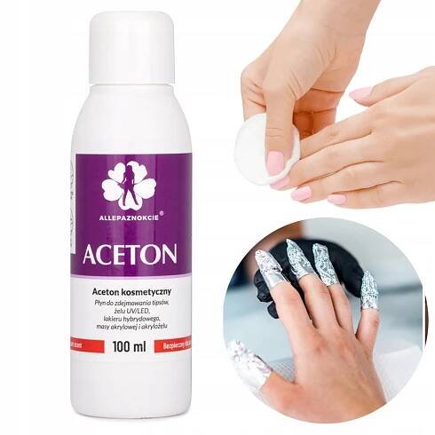 Aceton Kosmetický přípravek Tekutý odstraňovač laku Hybrid Gel 100 ml