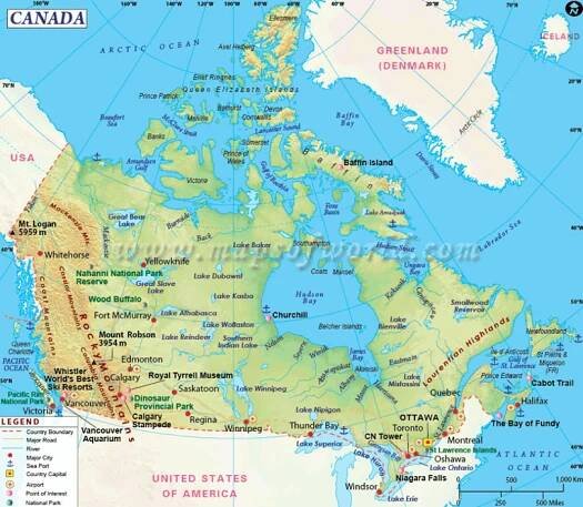 Map of Canada