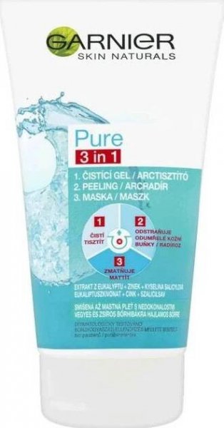 Garnier Pure Active 3 in1 Clay čisticí gel 150 ml