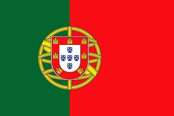 Portugalská republika Evropa Vlajka vektorová umělecká ilustrace