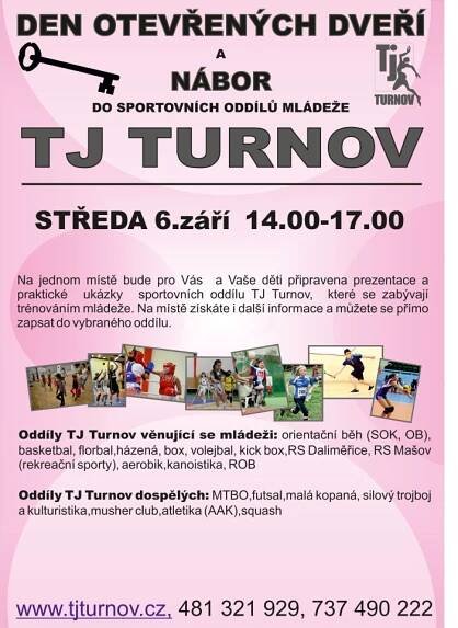 Den otevřených dveří v TJ Turnov - Turnovsko v akci