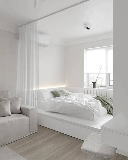 Minimalist Bedroom with White Decor