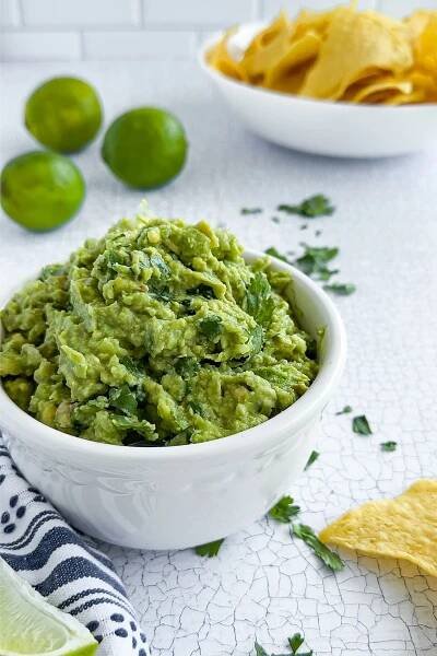 Guacamole in a bowl.