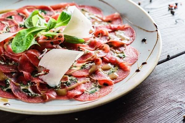 Gurmánské maso carpaccio — Stock obrázek