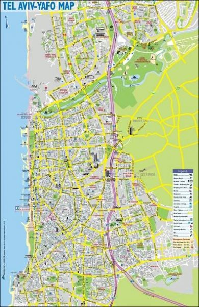 Map of Tel Aviv: offline map and detailed map of Tel Aviv city