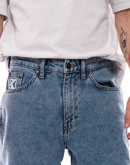 Džíny Karl Kani KK Retro Tapered Workwear Denim vintage mid blue