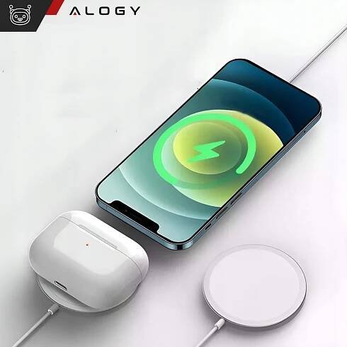 Indukční nabíječka pro iPhone 12/13/14/15/16 PRO / MAX/ MINI/ ULTRA Alogy Značka Alogy