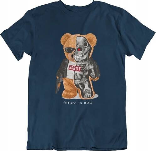 Tričko s medvídkem FUTURE IS NOW dárek pro NĚJ BONUS potisk Teddy bear Značka Meeboo