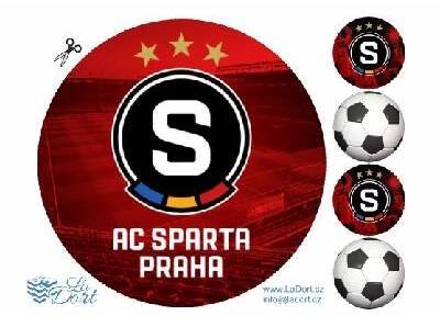 LaDort A.C. Sparta Praha - Nové logo- A4 - 00249 Materiál: Jedlý papír