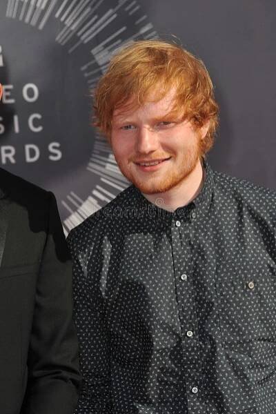 LOS ANGELES, CA - AUGUST 24, 2014: Ed Sheeran at the 2014 MTV Video Music Awards at the Forum, Los Angeles. Ed sheeran stock images, royalty-free photos and pictures