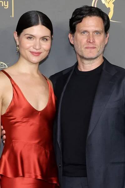 Phillipa Soo and Steven Pasquale attend the 76th Creative Arts Emmys Winner's Walk on Sept. 8, 2024, in Los Angeles.