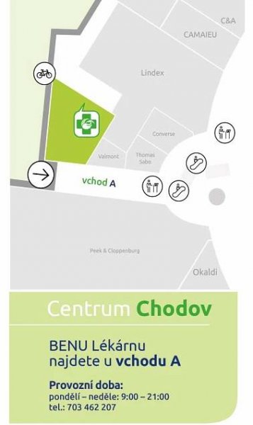 Praha 4, OC Chodov, Roztylská, vchod A | BENU.cz 
