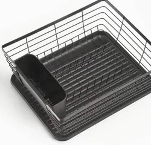 SUŠIČKA ODKAPÁVAČ NA NÁDOBÍ PŘÍBORY ČERNÁ RETRO Barva černá