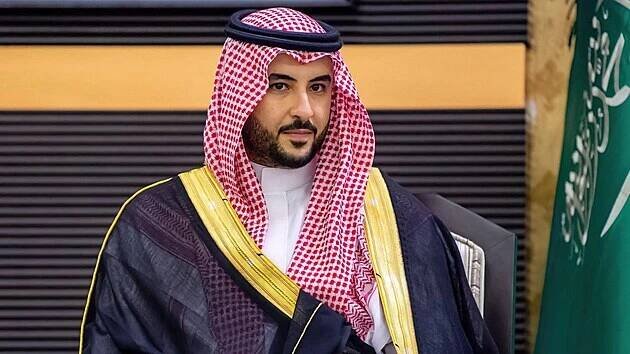 Nový saúdskoarabský ministr obrany a bratr korunního prince Muhammada bin Salmána Chalíd bin Salmán  (27. září 2022)