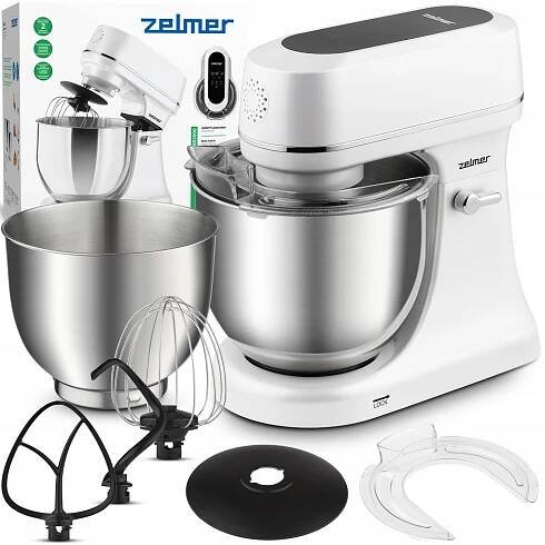 2 x planetární kuchyňský robot ZELMER ZKR2000 800W Super Silent 2 misky Hlavní barva bílá