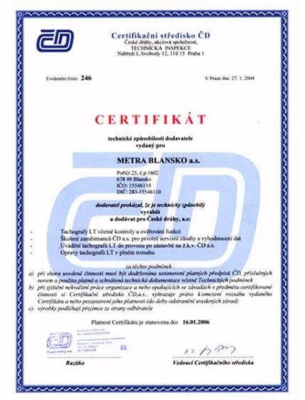 Metra Blansko a.s. - Rail Tech Papla