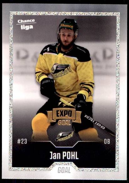 Hokejová karta Jan Pohl Goal 2022-23 Expo Rainbow Dotted 1/1 č. 35