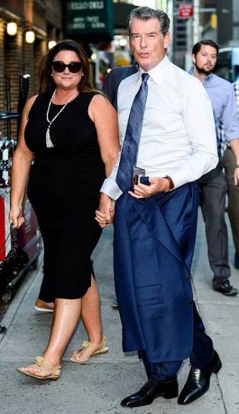 Pierce Brosnan and Longtime Wife Keely Shaye Smith Hold Hands on Way to The Late Show