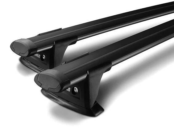 Střešní nosiče Škoda Karoq (od roku 2017>) na podélníky - Yakima ThruBar Black S16 + K328