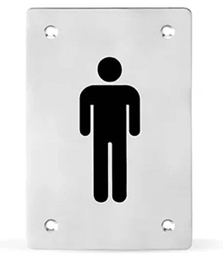 Piktogram hranatý nerez - WC páni