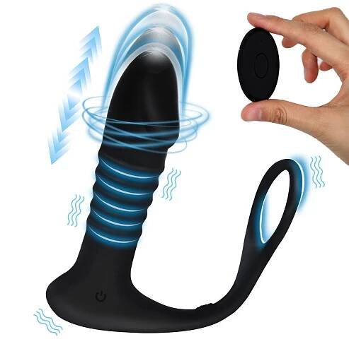 Anální vibrátor, masážní přístroj na prostatu, pohyb, dálkové ovládání | Aukro
