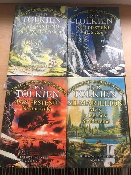 4x Tolkien - komplet Pán prstenů + Silmarillion