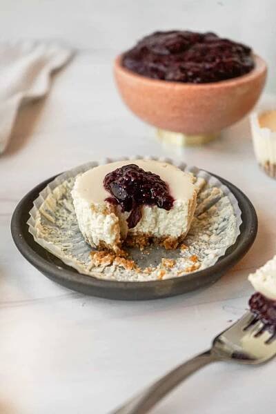 Light Cheesecake Recipe with Berry Chia Jam
