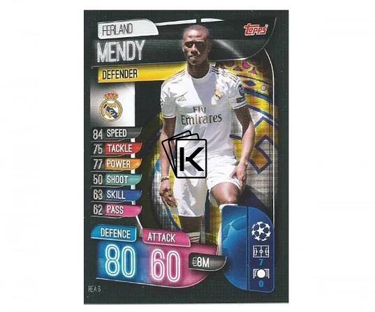 Fotbalová kartička 2019-2020  Topps Champions League Match Attax - Real Madrid CF -  Ferland Mendy 6
