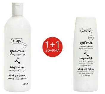 ziaja sada 1+1 kozí mléko  krémový sprchový gel + krém na ruce
