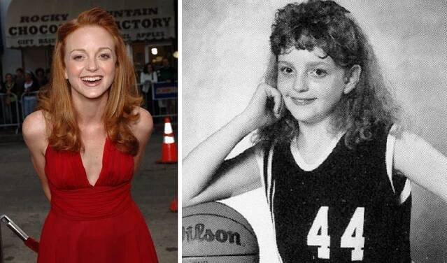 Herečka Jayma Mays... basketbalistka