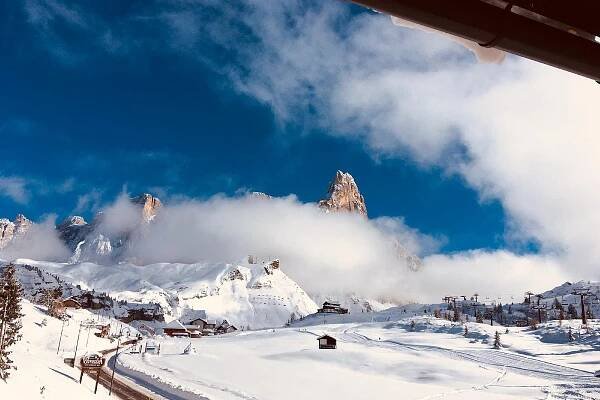 Passo Rolle in winter