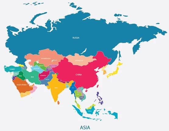 Mapa asijských států