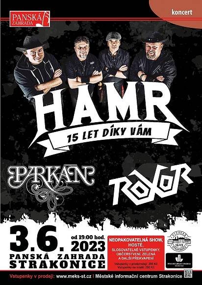 HAMR / 15 LET DÍKY VÁM + PARKÁN, ROXOR - program a vstupenky online