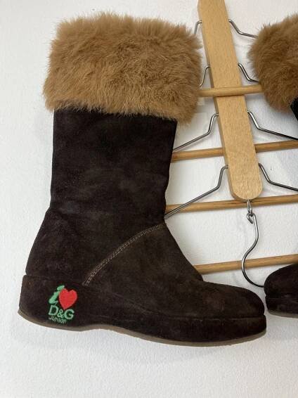 Luxusní kožené kozačky DOLCE & GABBANA 100 % kůže
