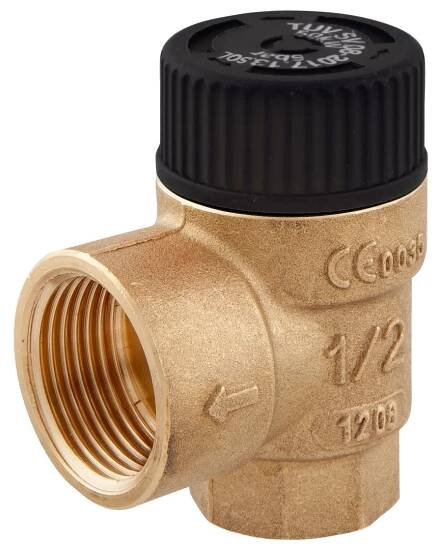 Pojistný ventil pro solární instalace MSS, 6 bar, Rp½" x Rp¾" - AFRISO.CZ