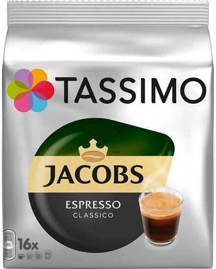 Jacobs Espresso Classico Tassimo 16 ks / Kapslová káva 