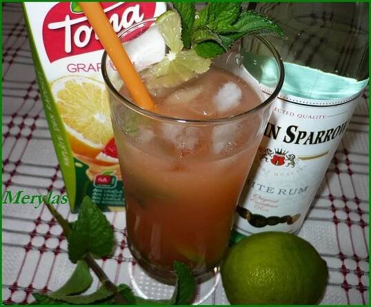 Mojito s grepovým džusem