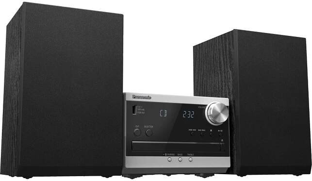 Panasonic SC-PM270 mikrosystém s CD, FM rádiem a Bluetooth (20W, 10cm reproduktorový systém s bassreflexovým portem, Bluetooth Remaster), stříbrný - Značkový obchod Panasonic