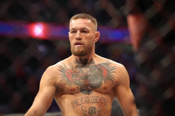 UFC-Kämpfer Conor McGregor bei seinem letzten Kampf in 2021 vor Beinverletzung