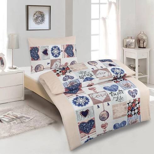 Bavlněné povlečení Home Comfort 140×200+70×90 – Love - dekoreo