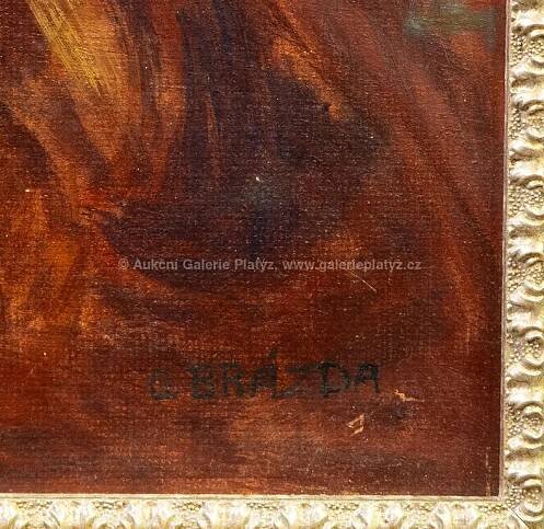 Oskar Brázda / Návrh opony Žateckého divadla - detail aukce « Aukce « Aukční Galerie Platýz
