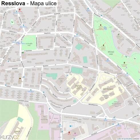 Resslova - mapy | Kurzy.cz