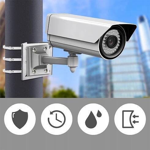 UNIVERZÁLNÍ SLOUPOVÝ DRŽÁK PRO MONITOROVACÍ KAMERY NEREZOVÁ OCEL za 267.00CZK - Allegro