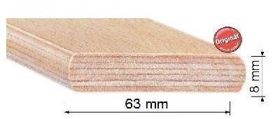 WERZALIT Lamela 6,3 cm buková 6,3 x 88 cm lamela buk