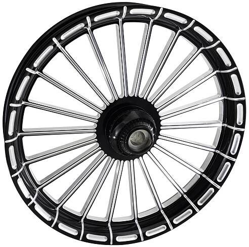 Harley Davidson Black Contrast Fat Boy Wheels - Capone