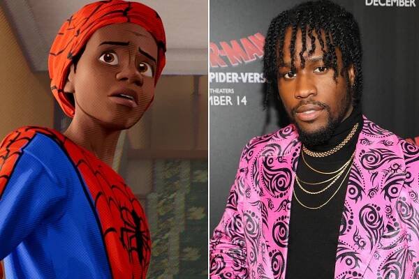 Shameik Moore and Miles Morales
